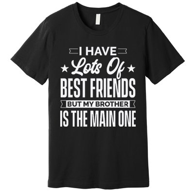 I Have Lots Of Best Friends But My Brother Is The Main One Premium T-Shirt