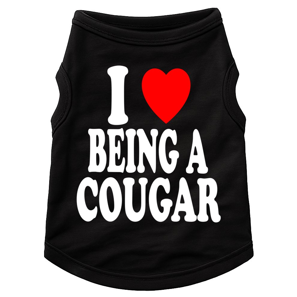 I Heart (Love) Being A Cougar Hot Older Gift Doggie Tank