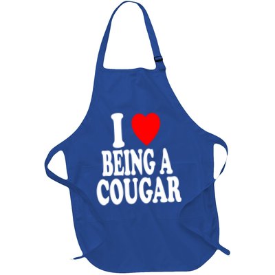 I Heart (Love) Being A Cougar Hot Older Gift Apron