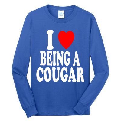 I Heart (Love) Being A Cougar Hot Older Gift Tall Long Sleeve T-Shirt