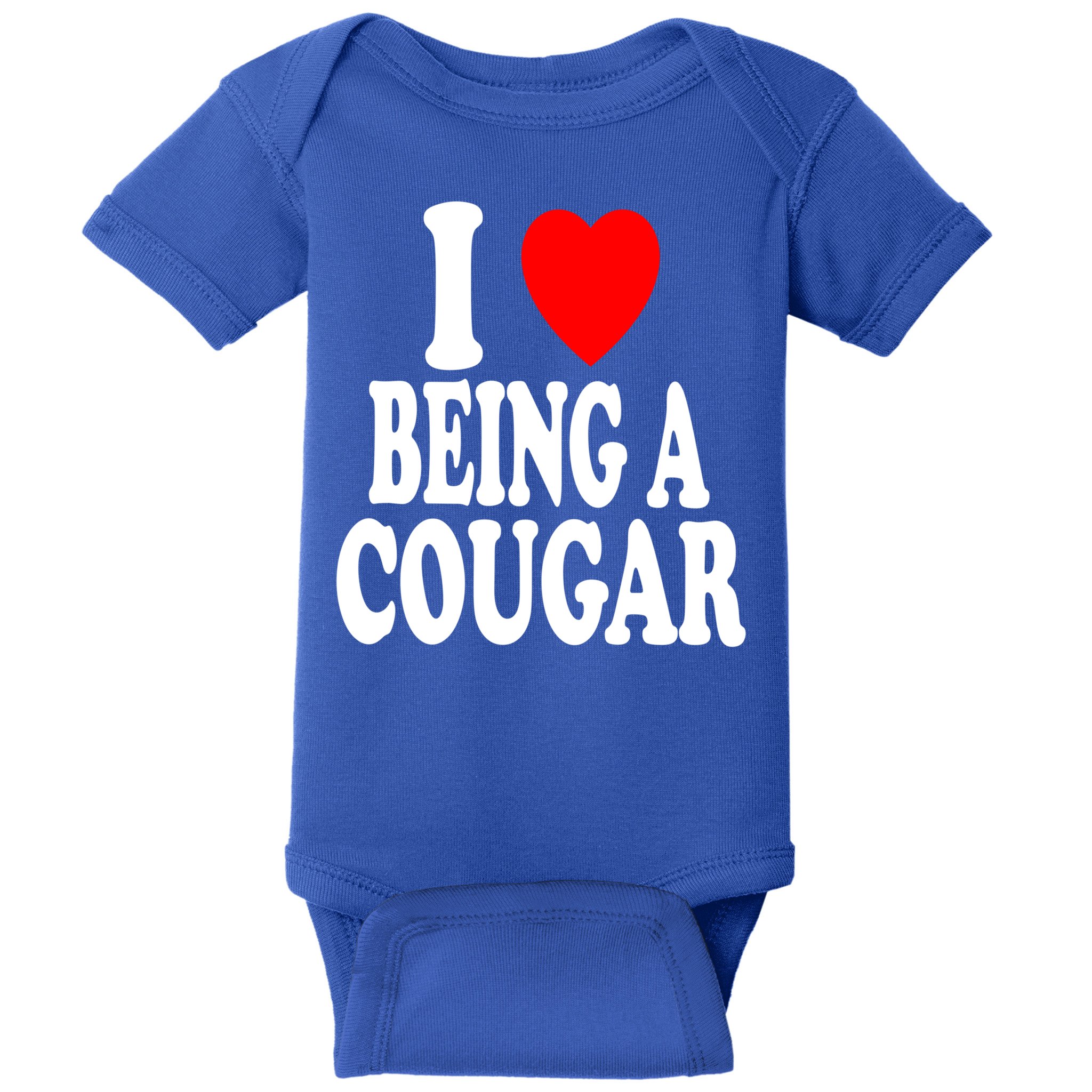 I Heart (Love) Being A Cougar Hot Older Gift Baby Bodysuit