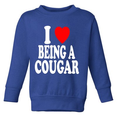I Heart (Love) Being A Cougar Hot Older Gift Toddler Sweatshirt