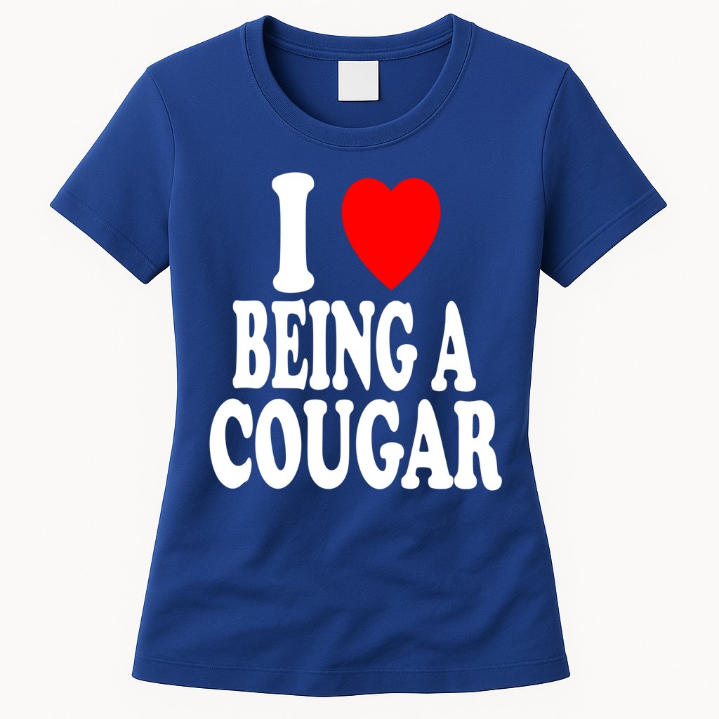 I Heart (Love) Being A Cougar Hot Older Gift Womens T-Shirt