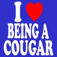 I Heart (Love) Being A Cougar Hot Older Gift Womens T-Shirt