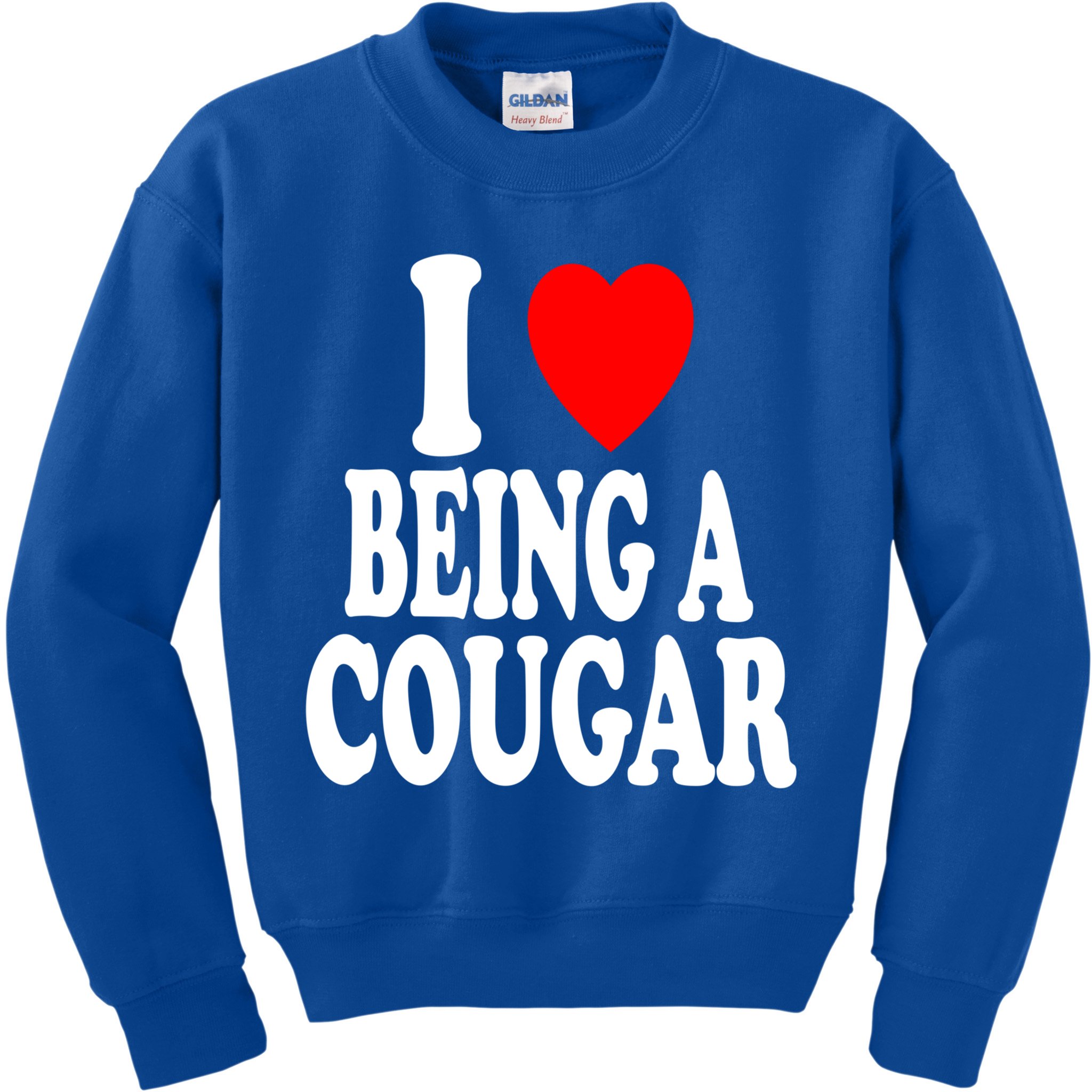 I Heart (Love) Being A Cougar Hot Older Gift Kids Sweatshirt