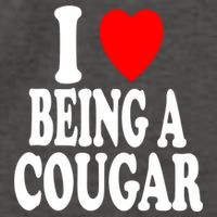 I Heart (Love) Being A Cougar Hot Older Gift Vector Backpack