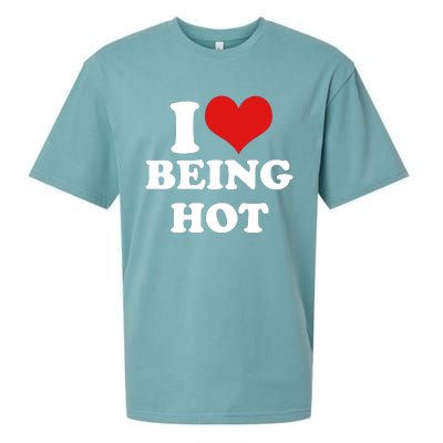 I Heart Love Being Hot Funny Meme Sueded Cloud Jersey T-Shirt