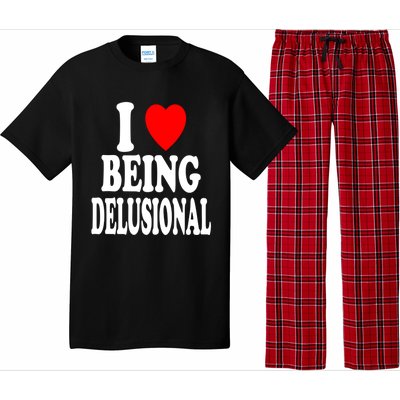 I Heart (Love) Being Delusional Gift Pajama Set