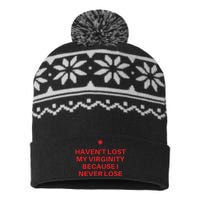 I Havent Lost My Virginity Because I Never Lose Sarcastic USA-Made Snowflake Beanie