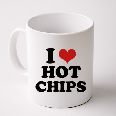 I Heart Love Hot Chips Funny 2000s Celebrity Inspired Meme Coffee Mug