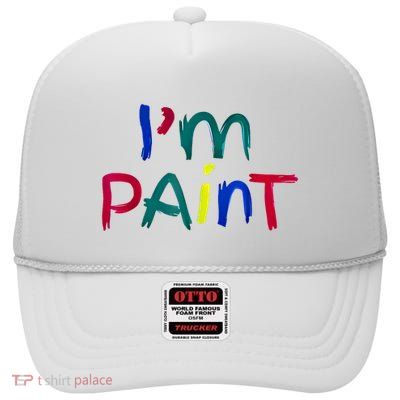 I Heart Love To Finger Paint IM Paint Cute Couple Valentine High Crown Mesh Back Trucker Hat