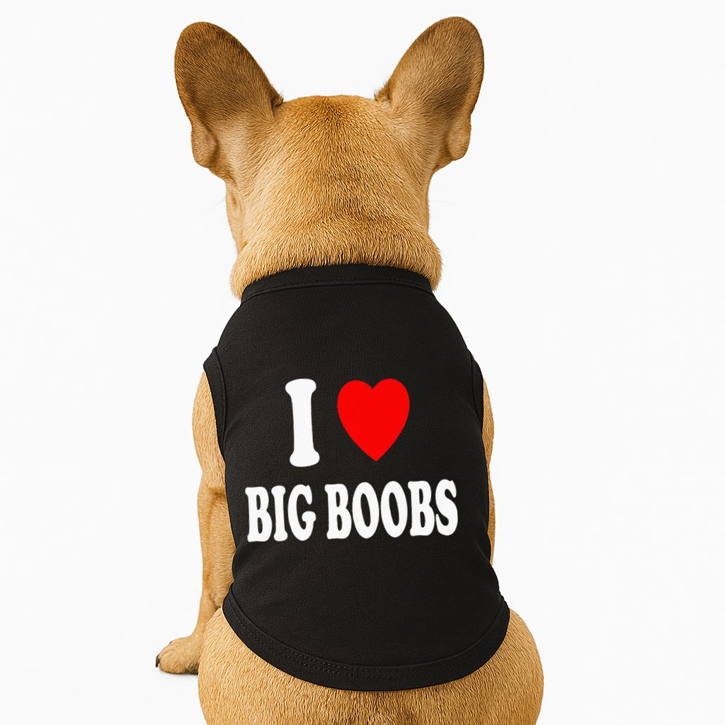 I Heart (Love) Big Boobs Doggie Tank