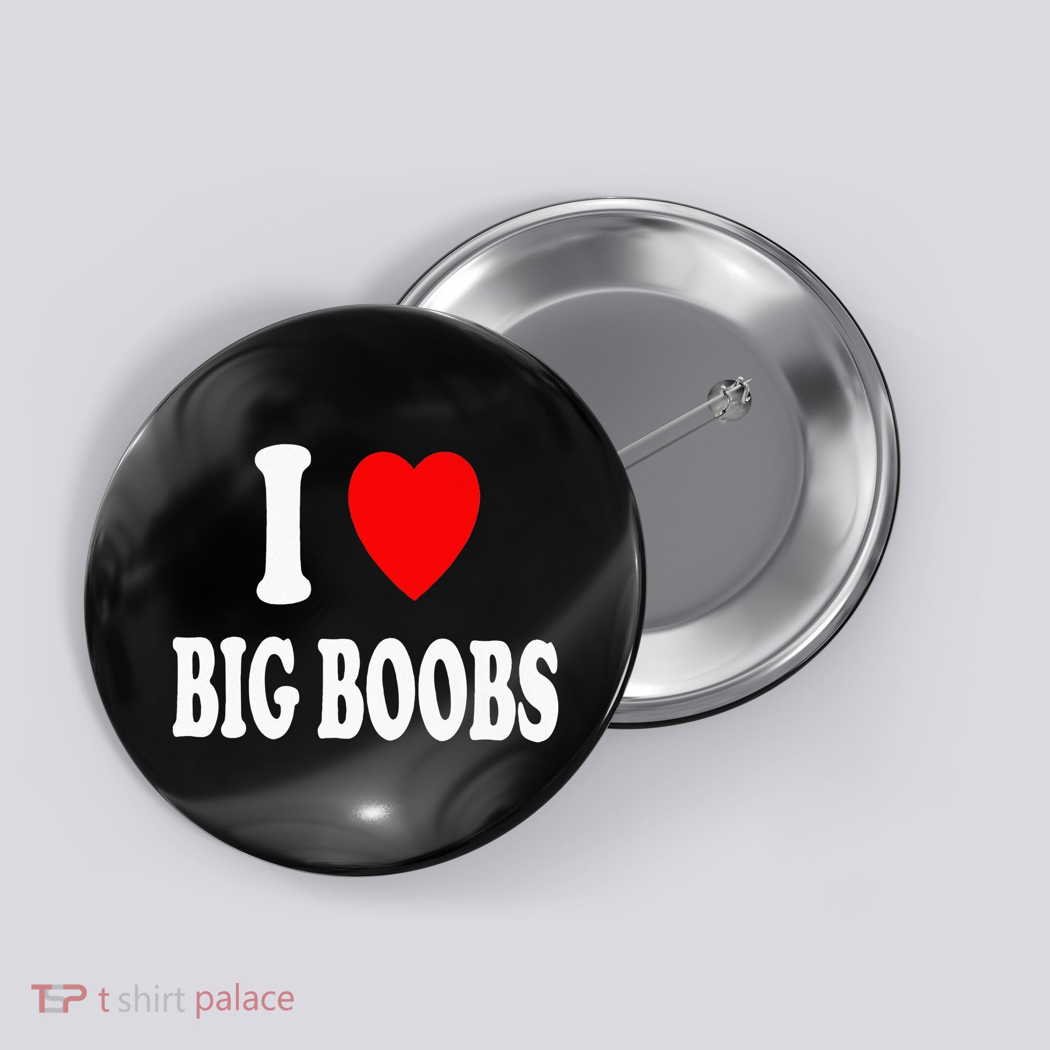 I Heart (Love) Big Boobs Button
