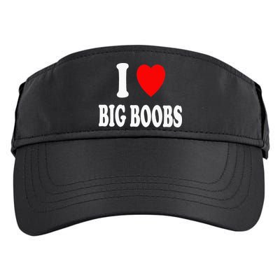 I Heart (Love) Big Boobs Adult Drive Performance Visor