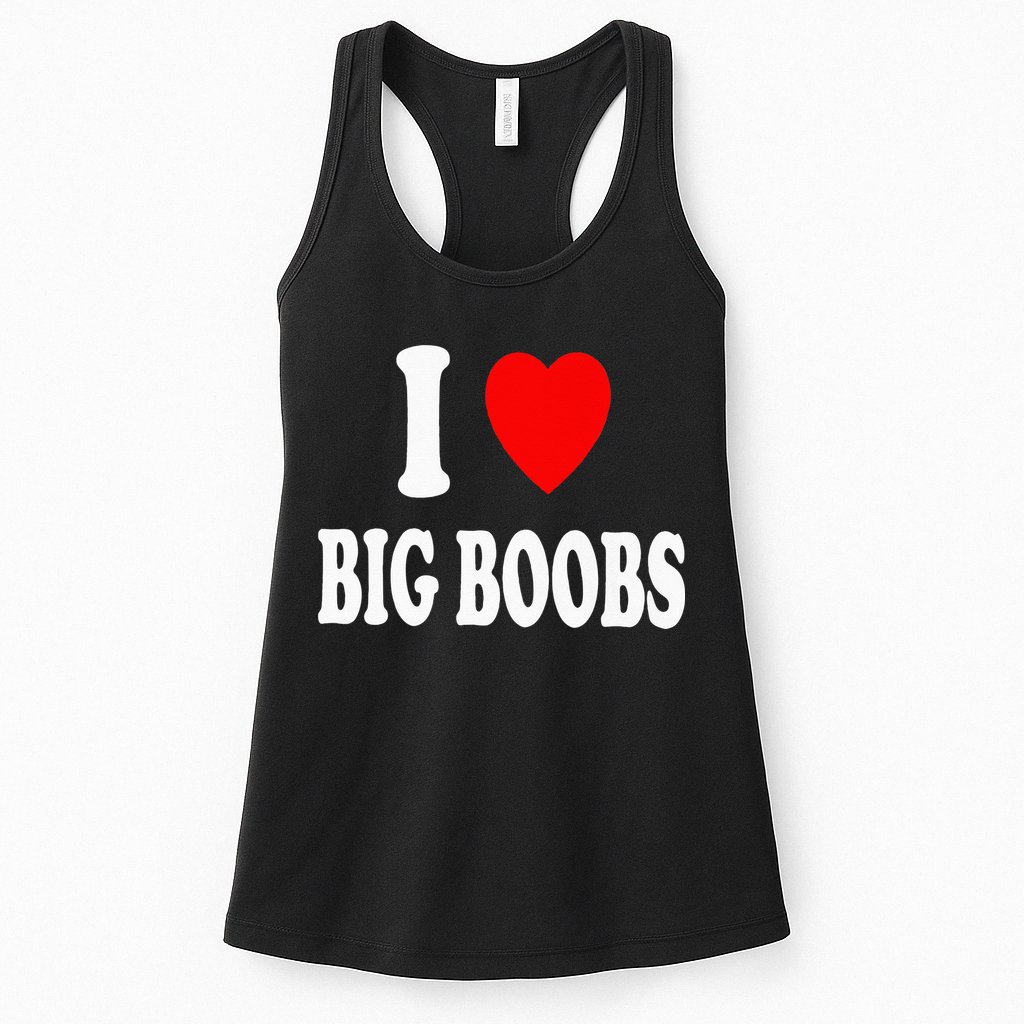 I Heart (Love) Big Boobs Womens Tank Top