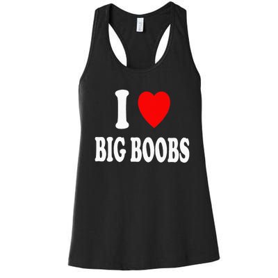 I Heart (Love) Big Boobs Women's Racerback Tank