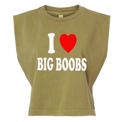 I Heart (Love) Big Boobs Garment-Dyed Women's Muscle Tee