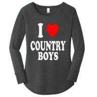 I Heart (Love) Country Attraction Southern South Women's Perfect Tri Tunic Long Sleeve Shirt