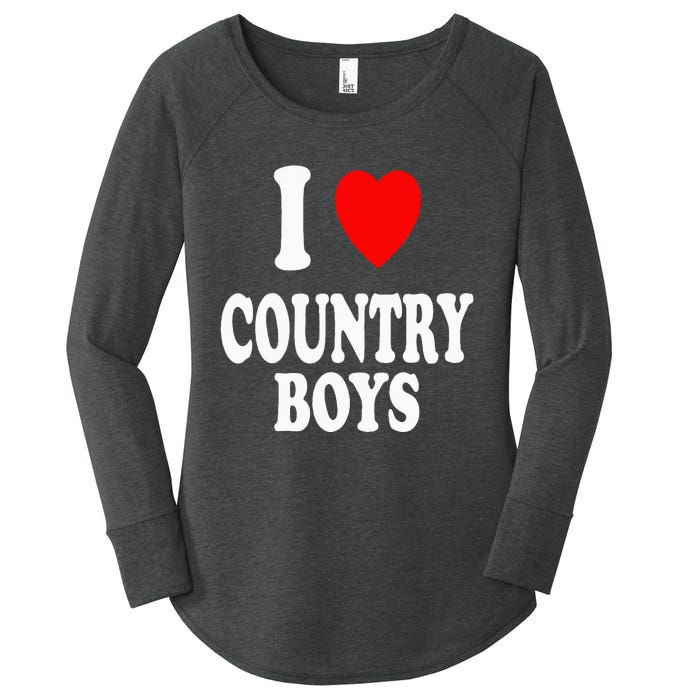 I Heart (Love) Country Attraction Southern South Women's Perfect Tri Tunic Long Sleeve Shirt