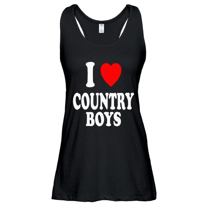 I Heart (Love) Country Attraction Southern South Ladies Essential Flowy Tank