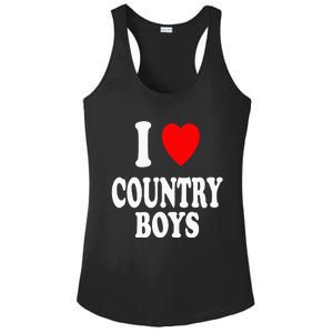 I Heart (Love) Country Attraction Southern South Ladies PosiCharge Competitor Racerback Tank