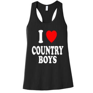 I Heart (Love) Country Attraction Southern South Women's Racerback Tank