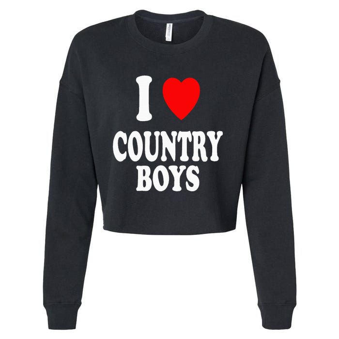 I Heart (Love) Country Attraction Southern South Cropped Pullover Crew