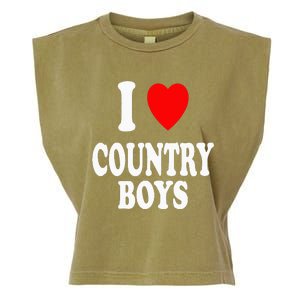 I Heart (Love) Country Attraction Southern South Garment-Dyed Women's Muscle Tee