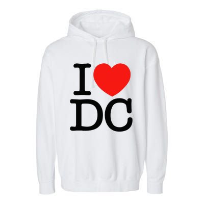 I Heart Love Washington Wa Dc Garment-Dyed Fleece Hoodie