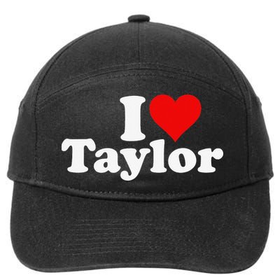 I HEART LOVE TAYLOR 7-Panel Snapback Hat