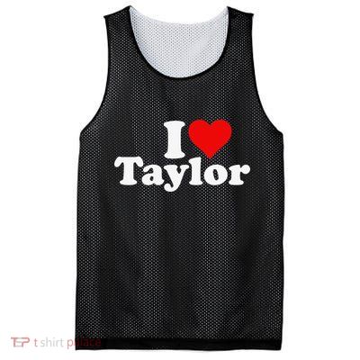 I HEART LOVE TAYLOR Mesh Reversible Basketball Jersey Tank
