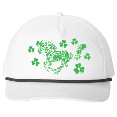 Irish Horse Lover Horseback Riding Equestrian Rider Shamrock Meaningful Gift Snapback Five-Panel Rope Hat