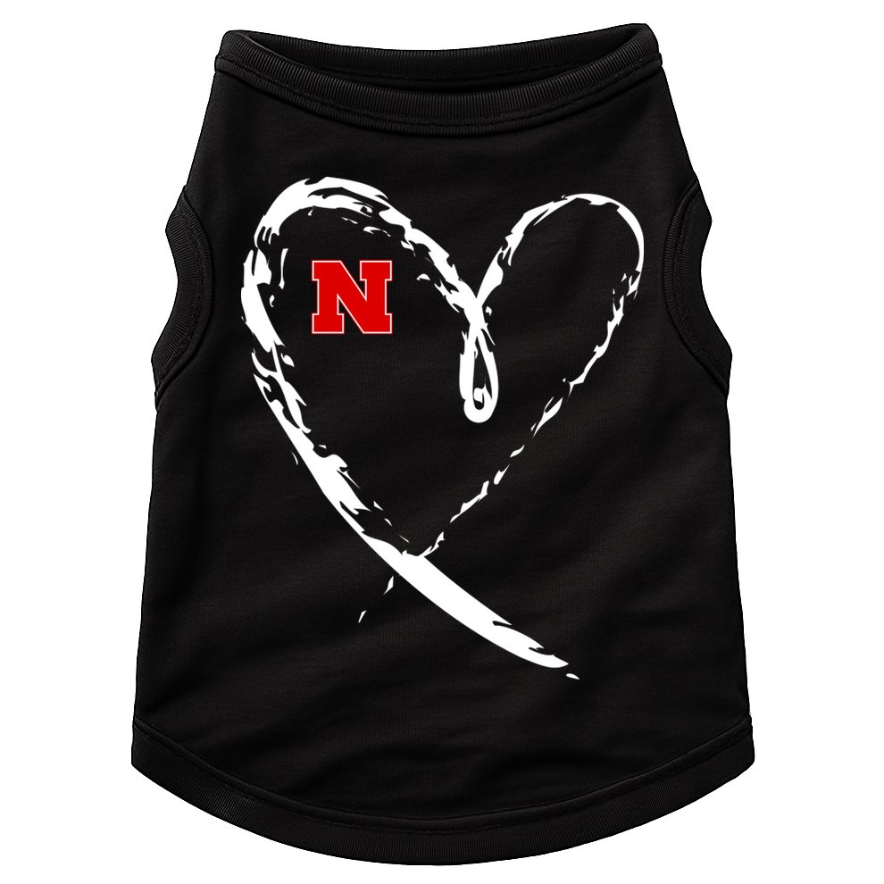I Heart Love Nebraska Football Doggie Tank