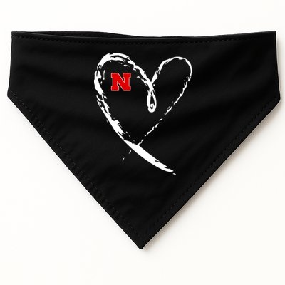 I Heart Love Nebraska Football USA-Made Doggie Bandana
