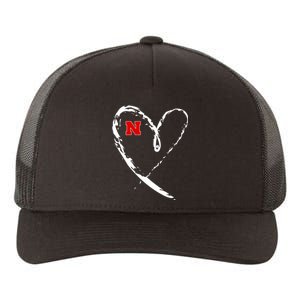 I Heart Love Nebraska Football Yupoong Adult 5-Panel Trucker Hat