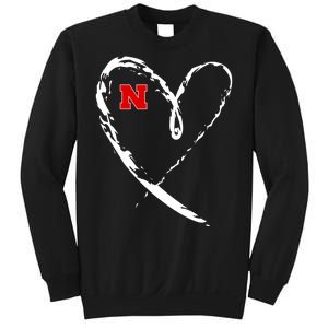 I Heart Love Nebraska Football Sweatshirt