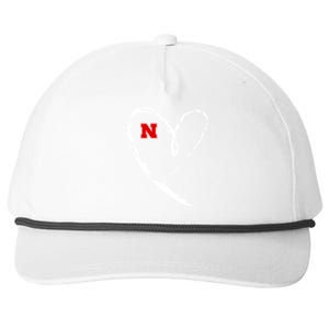 I Heart Love Nebraska Football Snapback Five-Panel Rope Hat