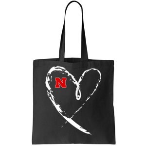 I Heart Love Nebraska Football Tote Bag