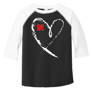 I Heart Love Nebraska Football Toddler Fine Jersey T-Shirt