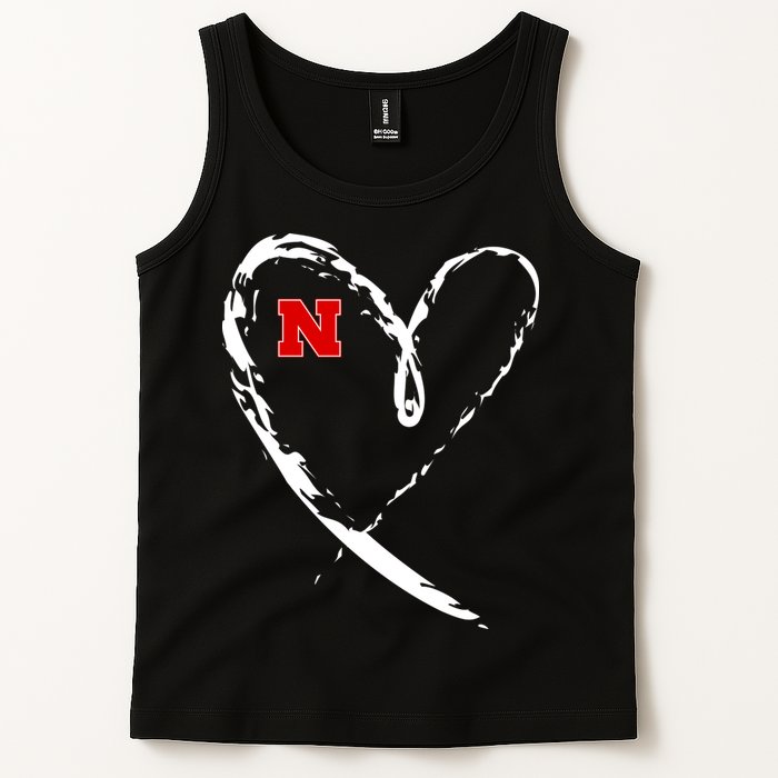 I Heart Love Nebraska Football Tank Top