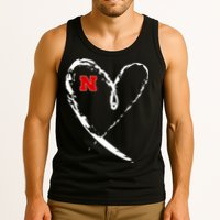 I Heart Love Nebraska Football Tank Top