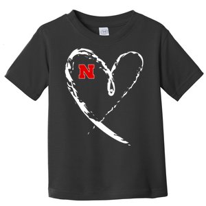 I Heart Love Nebraska Football Toddler T-Shirt