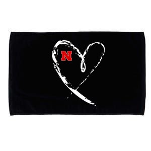 I Heart Love Nebraska Football Microfiber Hand Towel