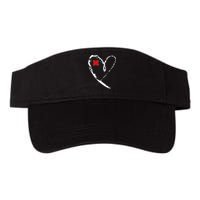 I Heart Love Nebraska Football Valucap Bio-Washed Visor