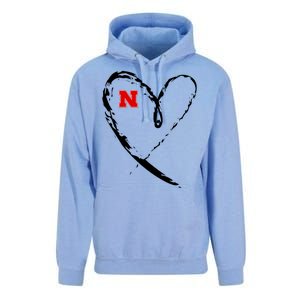 I Heart Love Nebraska Football Unisex Surf Hoodie