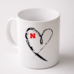 I Heart Love Nebraska Football Coffee Mug