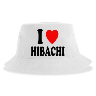 I Heart (Love) Hibachi Japanese Grilling Griddle Restaurant Sustainable Bucket Hat