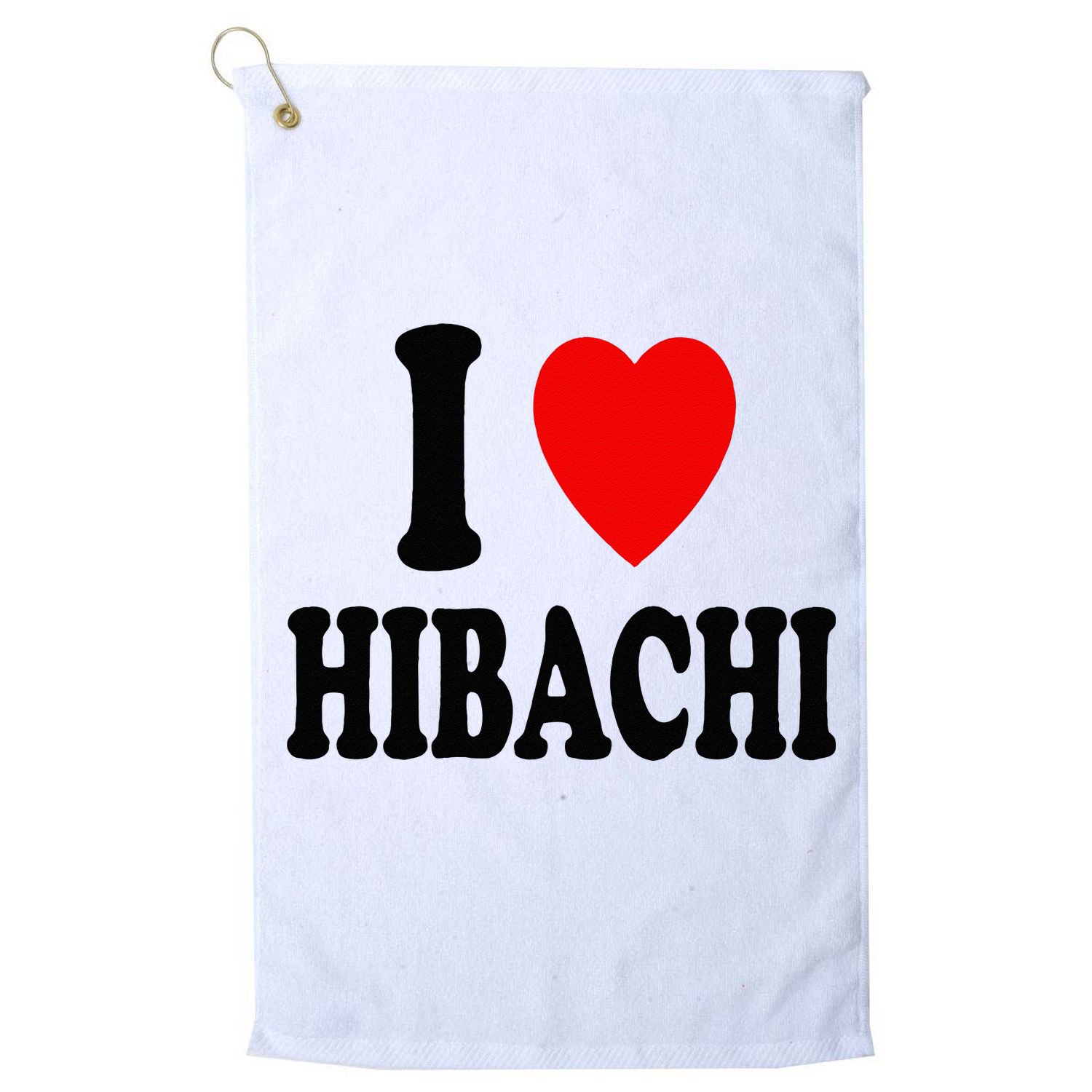 I Heart (Love) Hibachi Japanese Grilling Griddle Restaurant Golf Towel