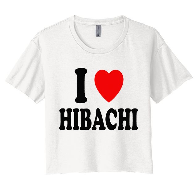 I Heart (Love) Hibachi Japanese Grilling Griddle Restaurant Crop Top