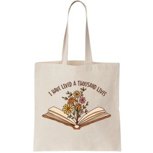 I Have Lived A Thousand Lives Bookworm Reading Book Tote Bag